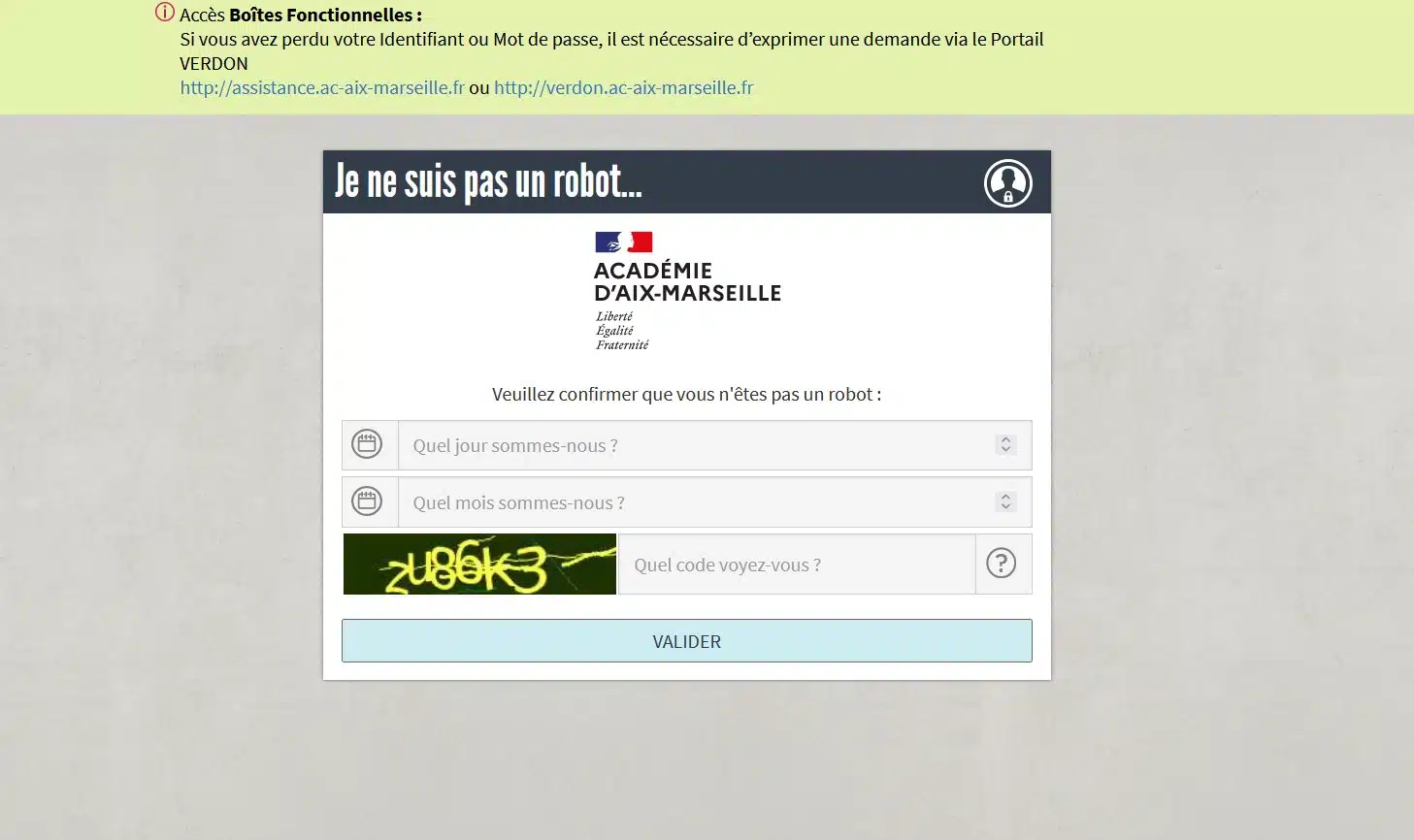 mot de passe Webmail Aix-Marseille