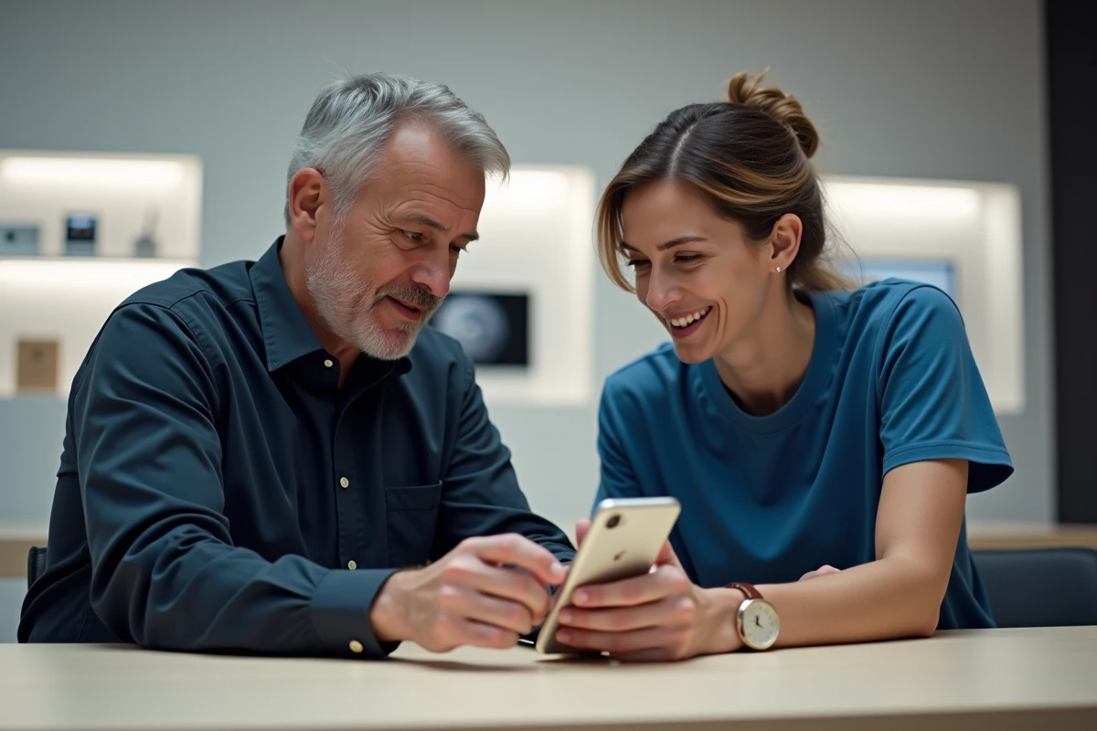 Client recevant l'assistance Apple pour récupérer des photos supprimées sur iPhone