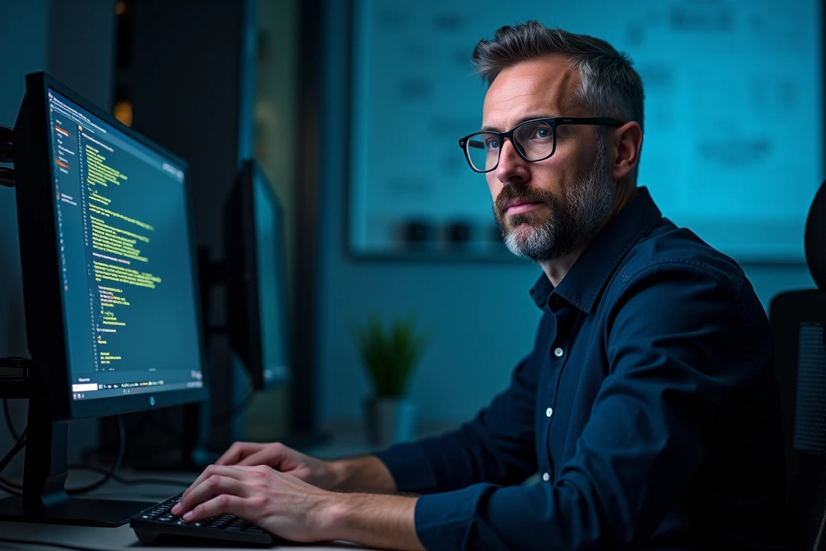 Administrateur système installant pip sur Linux Ubuntu avec terminal bash dans un bureau technique professionnel